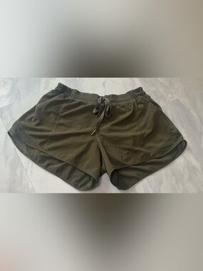 Olive Green lululemon Athletic Drawstring Shorts size 10